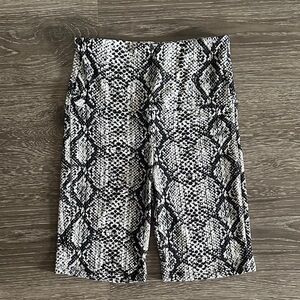 Love Streak Snakeskin Print Biker Shorts